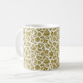 Victoriaans Calico 2, Goldenrod Coffee Mok (Voorkant links)