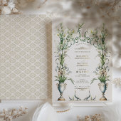 Victoriaans Calla Lily Elegance bruiloft uitnodigi Folie Uitnodiging