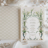 Victoriaans Calla Lily Elegance bruiloft uitnodigi Kaart