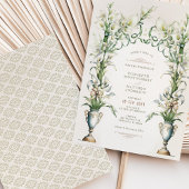 Victoriaans Calla Lily Elegance bruiloft uitnodigi Kaart