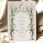 Victoriaans Calla Lily Elegance bruiloft uitnodigi Kaart