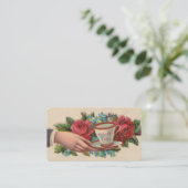 Victoriaans Calling Cards - Thee met liefde Visitekaartje (Staand voorkant)