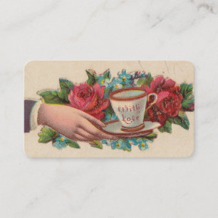 Victoriaans Calling Cards - Thee met liefde Visitekaartje