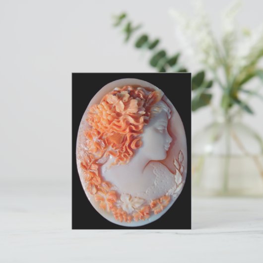 Victoriaans Cameo Post Card Briefkaart (Staand voorkant)