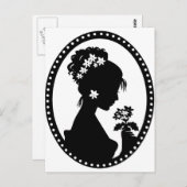 Victoriaans Cameo Silhouette Briefkaart (Voorkant / Achterkant)