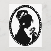 Victoriaans Cameo Silhouette Briefkaart (Voorkant)
