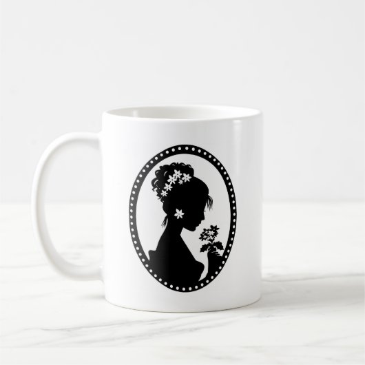 Victoriaans Cameo Silhouette Koffiemok (Links)