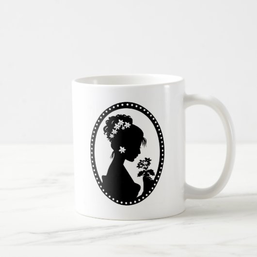 Victoriaans Cameo Silhouette Koffiemok (Rechts)