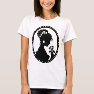 Victoriaans Cameo Silhouette T-shirt