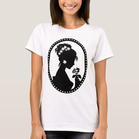 Victoriaans Cameo Silhouette T-shirt (Voorkant)