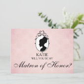 Victoriaans Cameo, word jij mijn matron van eer? Kaart (Staand voorkant)