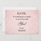 Victoriaans Cameo, word jij mijn matron van eer? Kaart (Achterkant)