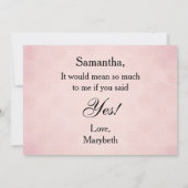 Victoriaans Cameo zal je mijn Jr Bridesmaid zijn. Kaart (Achterkant)