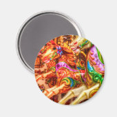 Victoriaans carrouselpaarden magneet (Voorkant / Achterkant)