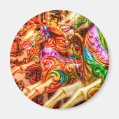 Victoriaans carrouselpaarden magneet (Voorkant)