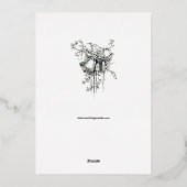 Victoriaans Castle Couple Foliage Border Wedding Folie Uitnodiging (Achterkant)