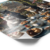 Victoriaans Cats Tea Party Foto Afdruk (Hoek)