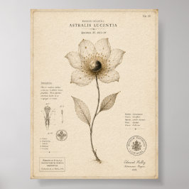 Victoriaans Celestiaal Botanisch Museumdruk Poster