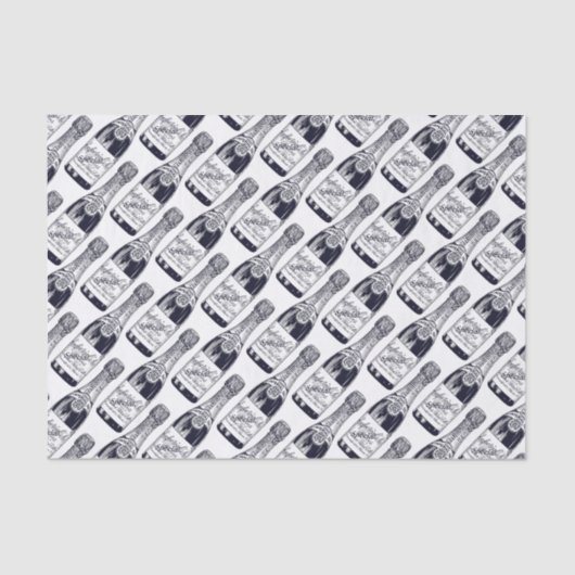 /Victoriaans champagne-flesgravering Tissuepapier (Voorkant)