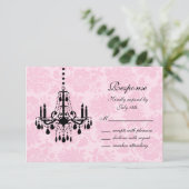 Victoriaans Chandelier RSVP Kaartje (Staand voorkant)