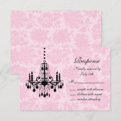 Victoriaans Chandelier RSVP Kaartje (Voorkant / Achterkant)
