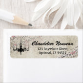 Victoriaans Chandelier Shabby Chic Damask Etiket (Insitu)