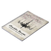 Victoriaans Chandelier Shabby Chic  Damask Notitieboek (Linkerzijde)