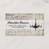 Victoriaans Chandelier Shabby Chic  Damask Visitekaartje (Voorkant)