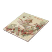 Victoriaans "Cherry Fairy" in een fruitboom Tegeltje (Zijkant)