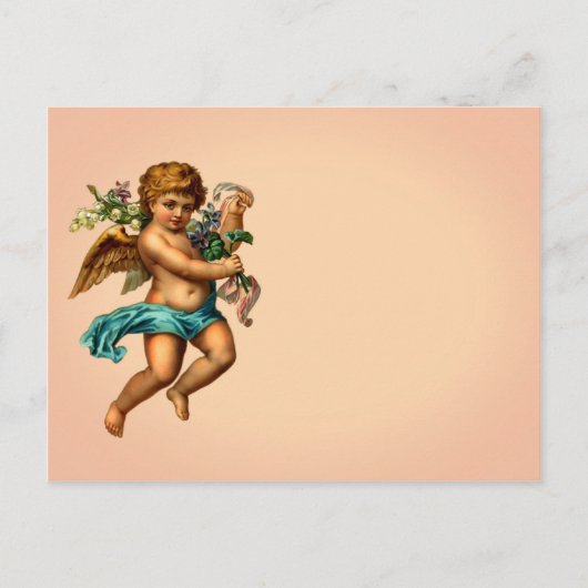 Victoriaans Cherub Briefkaart (Voorkant)