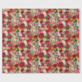 Victoriaans Cherub en Rozen Scrapbook Chintzy Retr Cadeaupapier (Vlak)