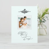 *~* Victoriaans Cherub FOTO QR AR6 RSVP bruiloft Kaart (Staand voorkant)