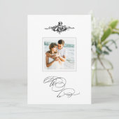 *~* Victoriaans Cherub PHOTO AR6 RSVP + QR Weddens Kaart (Staand voorkant)