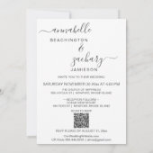 *~* Victoriaans Cherub PHOTO AR6 RSVP + QR Weddens Kaart (Achterkant)