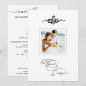 *~* Victoriaans Cherub PHOTO AR6 RSVP + QR Weddens Kaart (Voorkant / Achterkant)