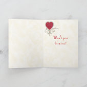 Victoriaans Cherub Valentijnsdag Kaart (Binnen)