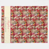 Victoriaans Cherubs en Rozen stijlpatroon Fleece Deken (Voorkant (Horizontaal))