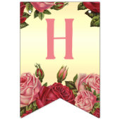 Victoriaans Cherubs en Rozen  Verjaardag Vlaggetjes (Tweede vlag)