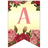 Victoriaans Cherubs en Rozen  Verjaardag Vlaggetjes (Derde vlag)