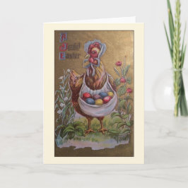 Victoriaans Chicken Easter Wenskaart Feestdagen Kaart