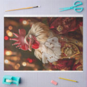 Victoriaans Chicken Red Kings Crown Decoupage Tissuepapier (Craft)