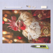 Victoriaans Chicken Red Kings Crown Decoupage Tissuepapier (Craft)