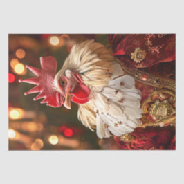 Victoriaans Chicken Red Kings Crown Decoupage Tissuepapier