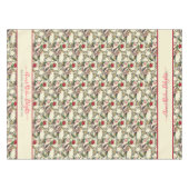 Victoriaans Chintzy Vogels en Rozen  Stijl Tafelkleed (Voorkant (Horizontaal))
