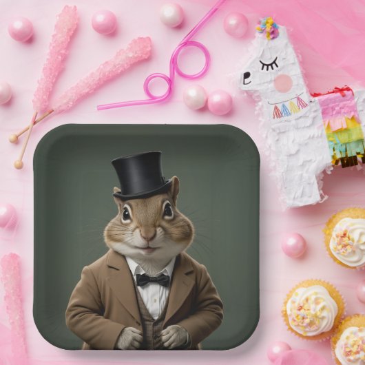 Victoriaans chipmunk papieren bordje (Feest)