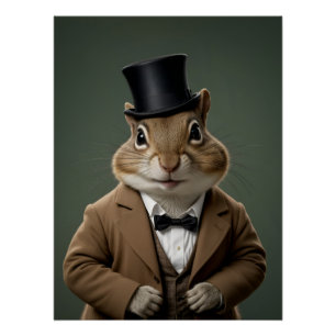 Victoriaans chipmunk perfect poster