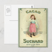 Victoriaans chocolade Kiss Girl Sugar Briefkaart (Voorkant / Achterkant)