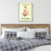 Victoriaans chocolade Kiss Girl Sugar Canvas Afdruk (Insitu (Slaapkamer))