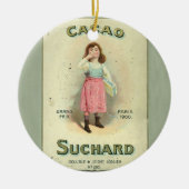 Victoriaans chocolade Kiss Girl Sugar Keramisch Ornament (Voorkant)