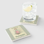 Victoriaans chocolade Kiss Girl Sugar Stenen Onderzetter (Zijkant)